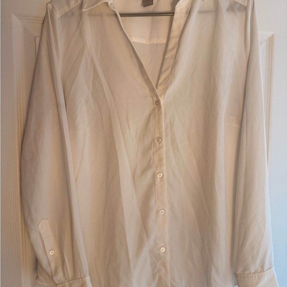 H&M Cream Collared Shirt